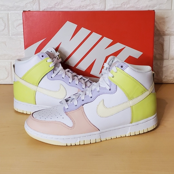 Nike Dunk High Womens Size 9.5 White Cashmere Lemon Twist DD1869-108 - Picture 6 of 12